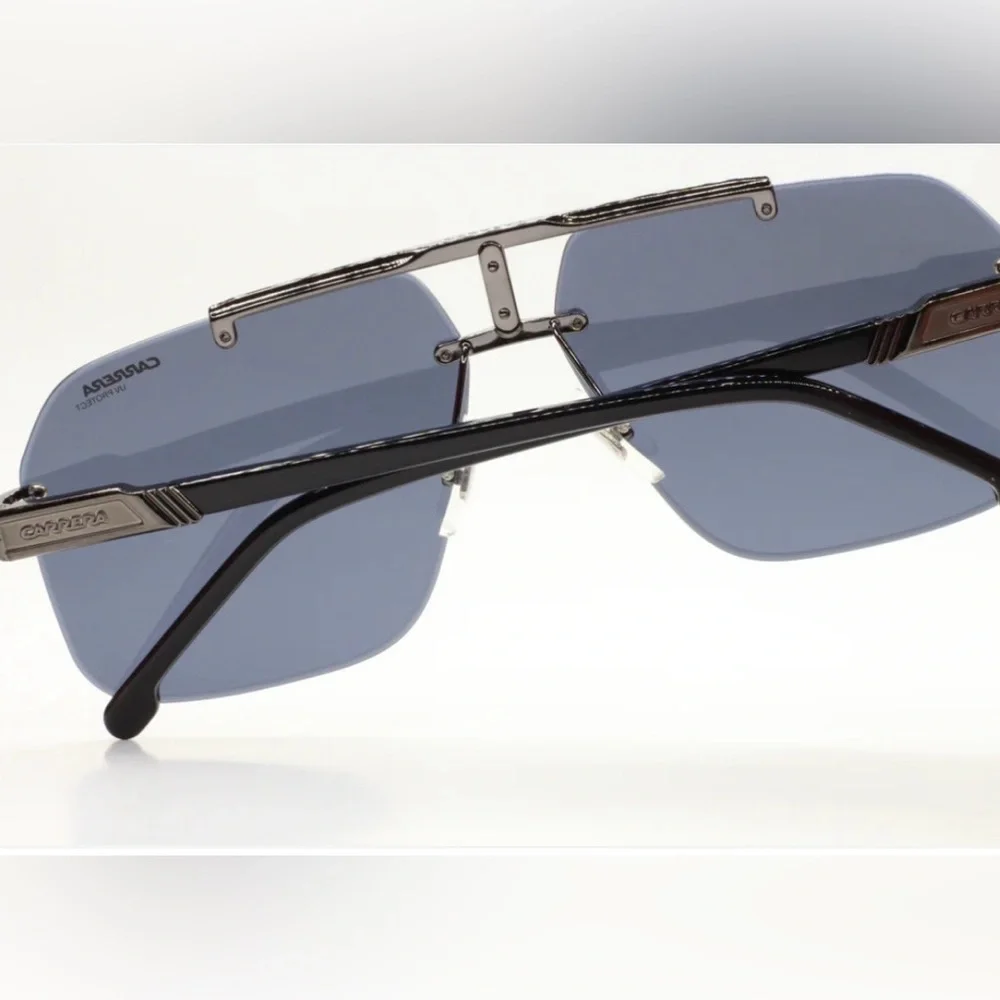 Carrera 1054/S V81IR Ruthenium Grey Rimless Designer Sunglasses